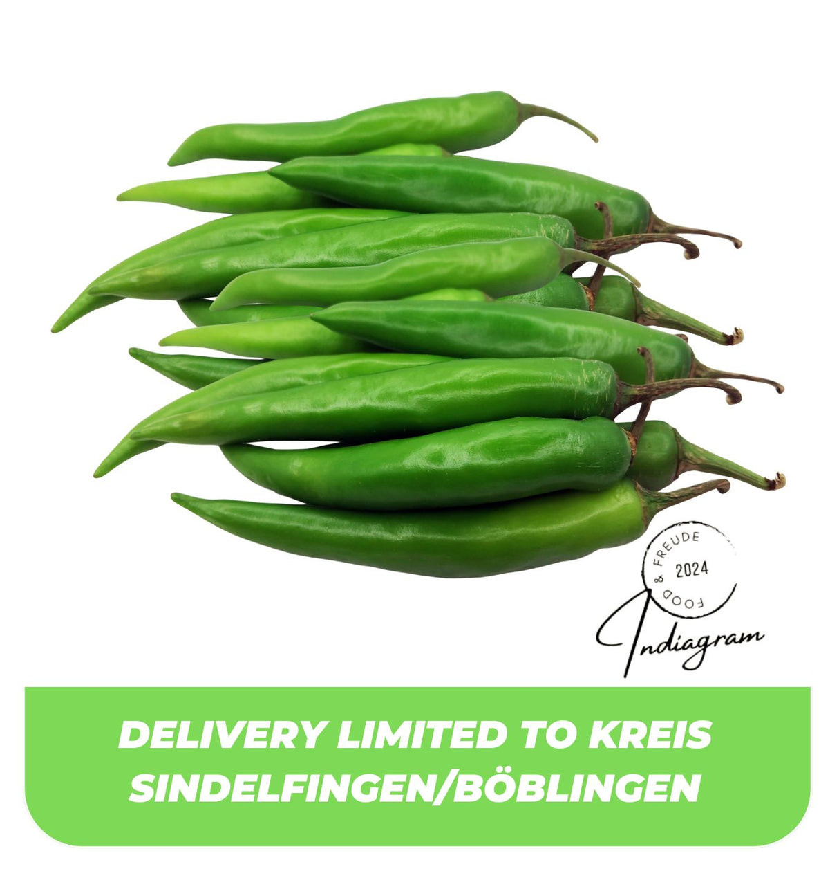 FRESH GREEN CHILLIES -100gm