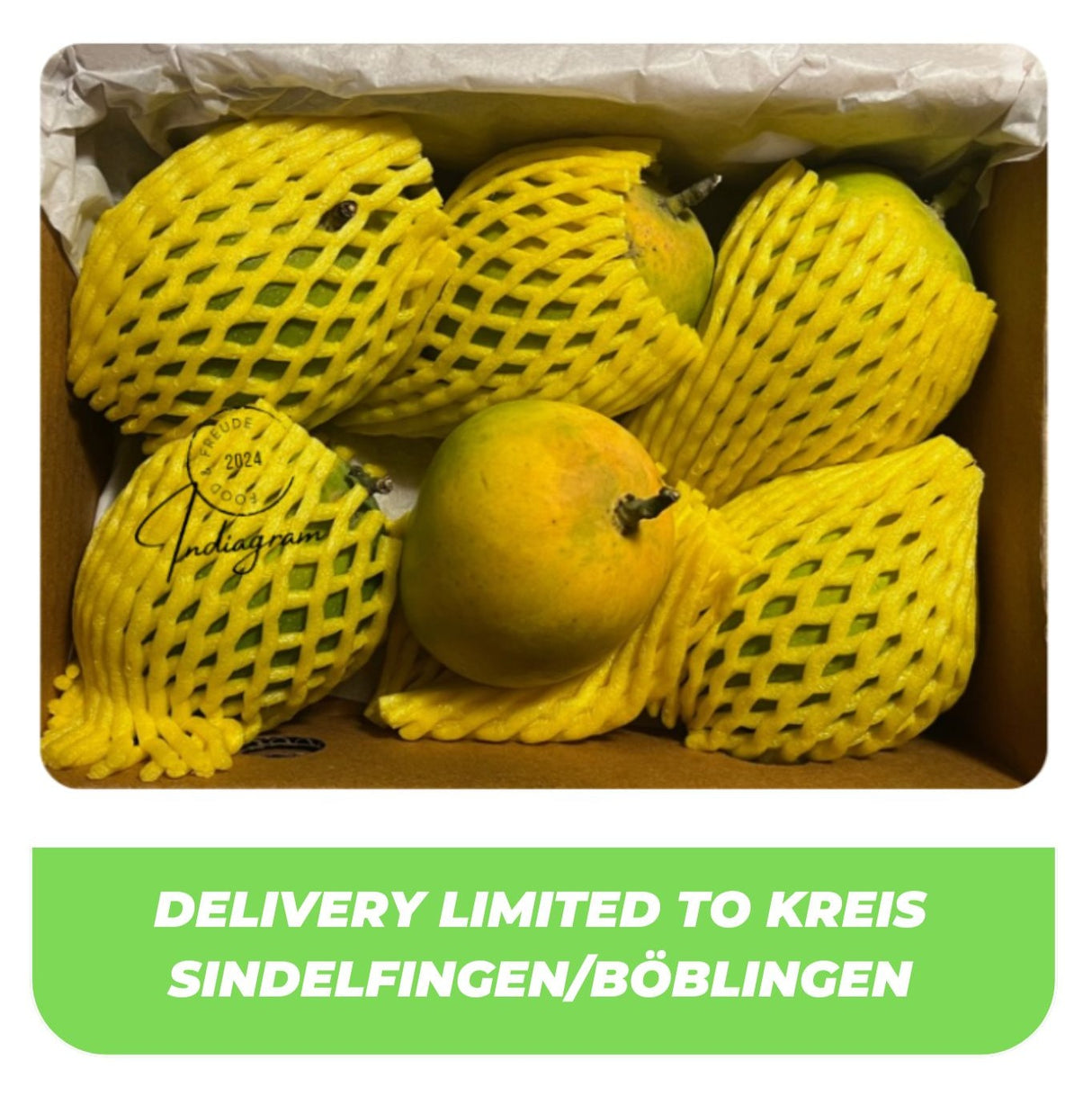 FRESH INDIAN ALPHONSO MANGO BOX - (5 to 6Pcs/1.4 to 1.6Kg)