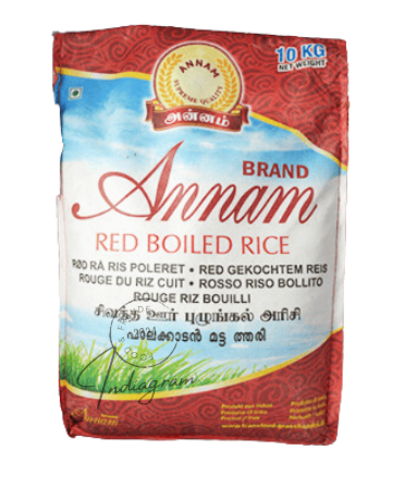 ANNAM RED PARBOILED MATTA(RED BOILED) RICE - 10Kg