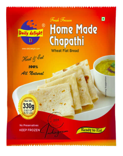 DAILY DELIGHT - HOME MADE CHAPATHI (8 Pcs.) - 330gm