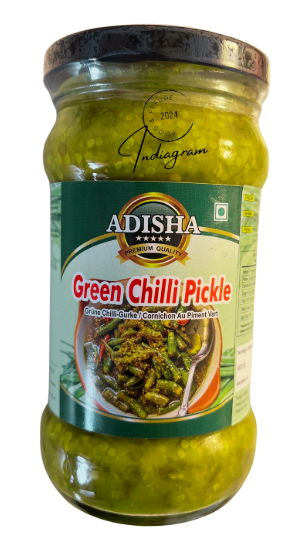 ADISHA GREEN CHILLI PICKLE - 300gm