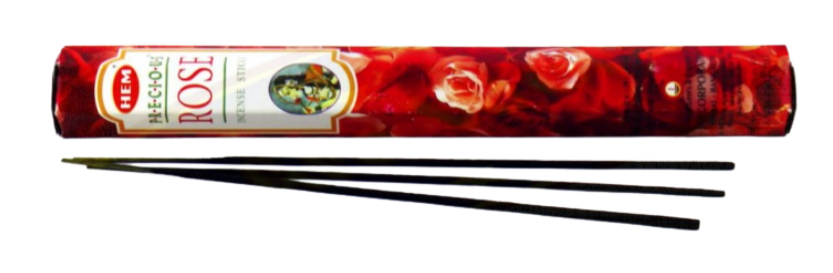 HEM PRECIOUS RED ROSE (AGARBATTI) - 20STICKS
