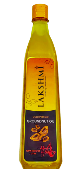 LAKSHMI COLD PRESSED PEANUT/GROUNDNUT OIL - 1LTR