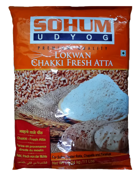 SOHUM LOKWAN CHAKKI FRESH ATTA - 5Kg