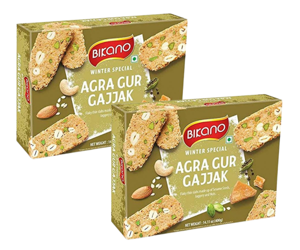 BIKANO AGRA GUR GAJJAK - 400gm X 2 ( BACHAT COMBO)