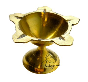BRASS DIYA 5 SIDED - PANCH WAT