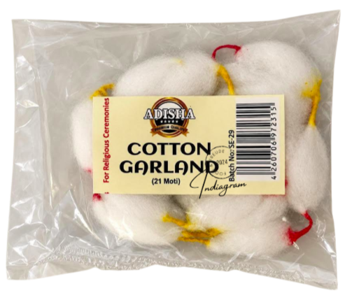 ADISHA COTTON GARLAND (21 MOTI) - 1pc