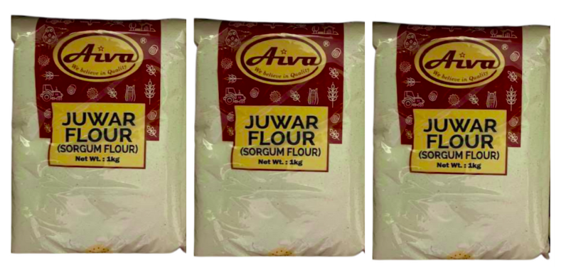 AIVA JUWAR/JOWAR(SORGUM)FLOUR - 1Kg X 3 (BACHAT COMBO)