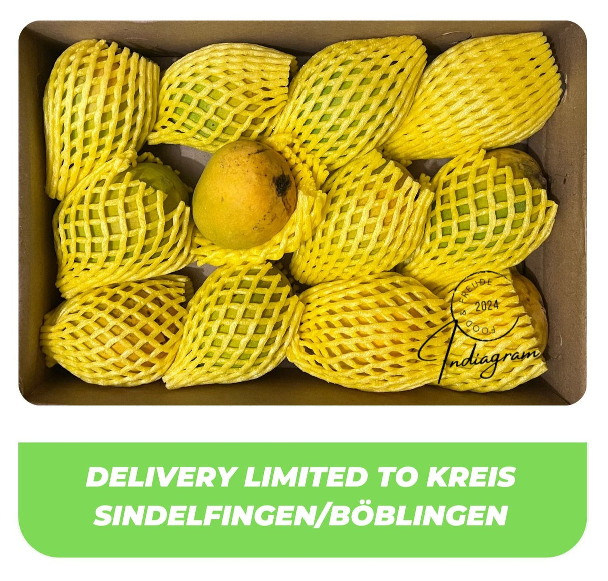 FRESH INDIAN ALPHONSO MANGO BOX - (12Pcs/2,5 to 2,7Kg)