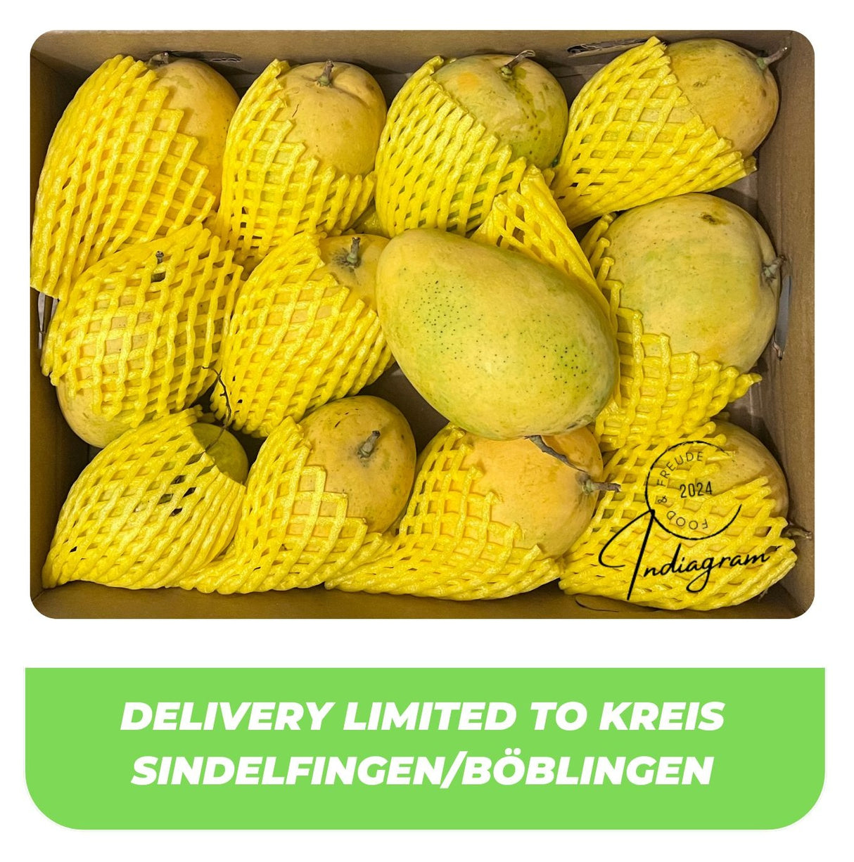 FRESH INDIAN BANGANAPALLI MANGO BOX - (10~12Pcs/4 to 4,2Kg)