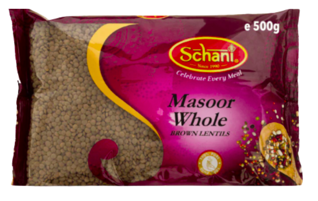 SCHANI BRAUNE LINSEN (MASOOR GANZ) - 500g