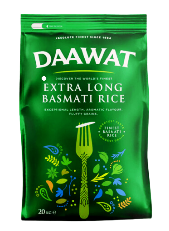 DAAWAT EXTRA LONG BASMATI RICE - 20Kg