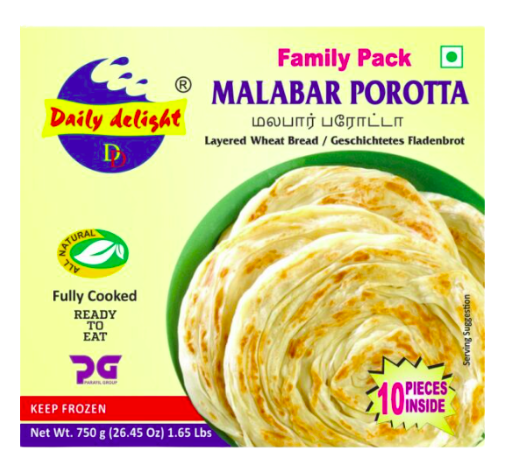 DAILY DELIGHT - MALABAR POROTTA FAMILY PACK - 750g