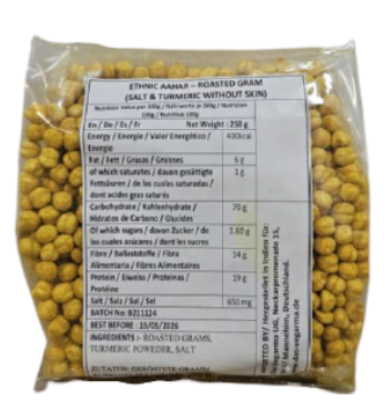 ETHNIC AAHAR - ROASTED CHANA SALT & TURMERIC - 200gm