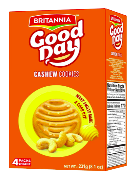 BRITANNIA GOOD DAY ( Cashew Cookies) - 231g
