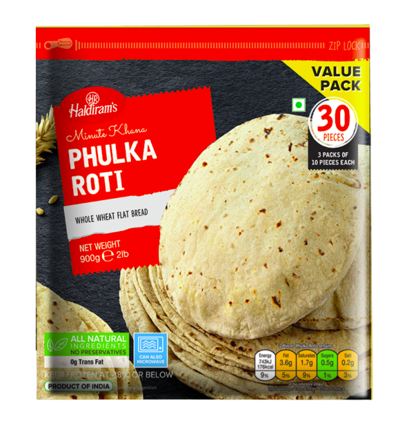 HALDIRAM PHULKA ROTI FROZEN (FAMILY PACK) - 900gm