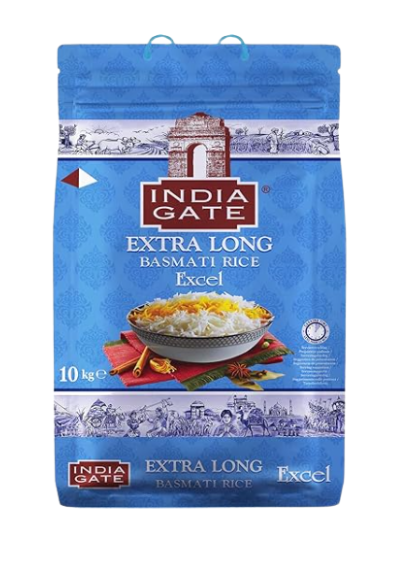 INDIA GATE EXTRA LONG BASMATI RICE (EXCEL)- 10kg