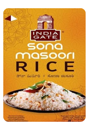 INDIA GATE SONA MASOORI RICE - 10Kg