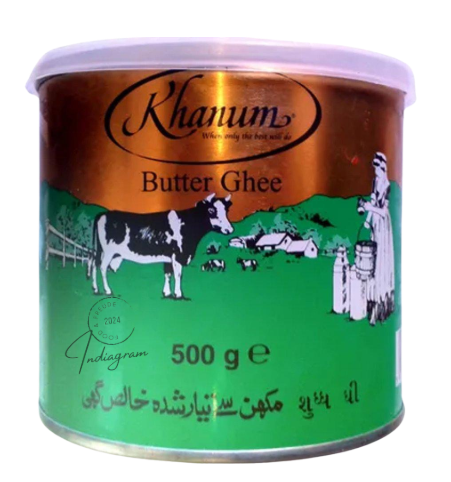 KHANUM PURE BUTTER GHEE - 500gm – INDIAGRAM FOOD & FREUDE