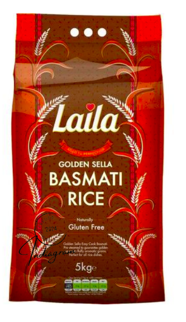 LAILA BASMATI GOLDEN SELLA RICE - 5kg