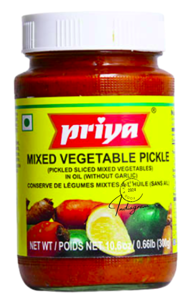 PRIYA MIXED VEGETABLE PICKLE (OHNE KNOBLAUCH) - 300g