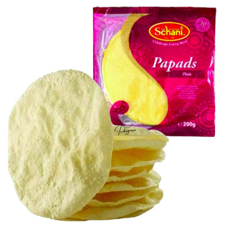 SCHANI PAPADUMS URID PLAIN 7" - 200gm