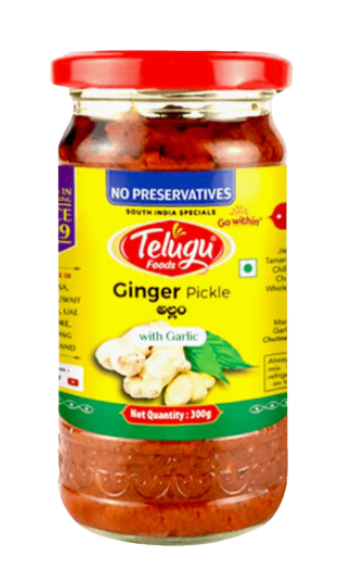 Telugu Ingwer-Knoblauch-Pickle – 300 g