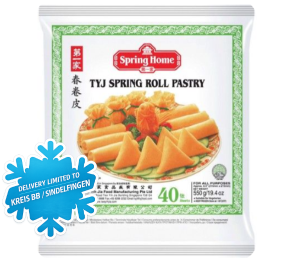 FROZEN TYJ SPRING ROLL PASTRY - 500gm SPRING HOME