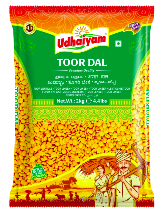 UDHAIYAM GELBES TOOR LINSEN - 2KG
