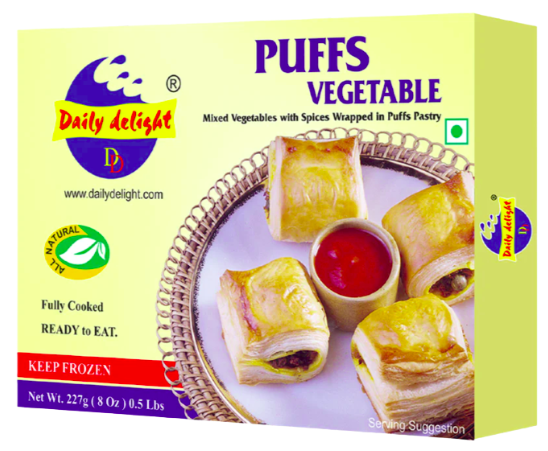 DAILY DELIGHT - VEGETABLE PUFFS (FROZEN) -227g