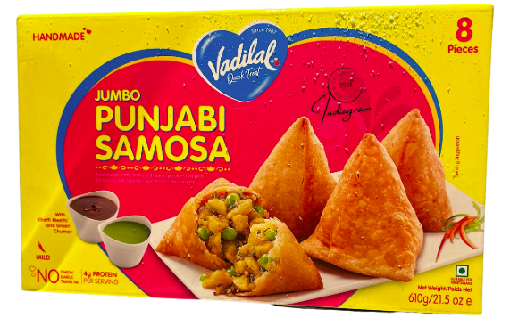 VADILAL JUMBO PUNJABI SAMOSA FROZEN (8 pcs.) - 610gm